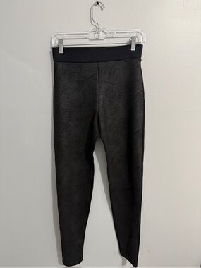 Kettlewell Leggings Womens Medium Ponte Split Seam Back Faux Leather Front